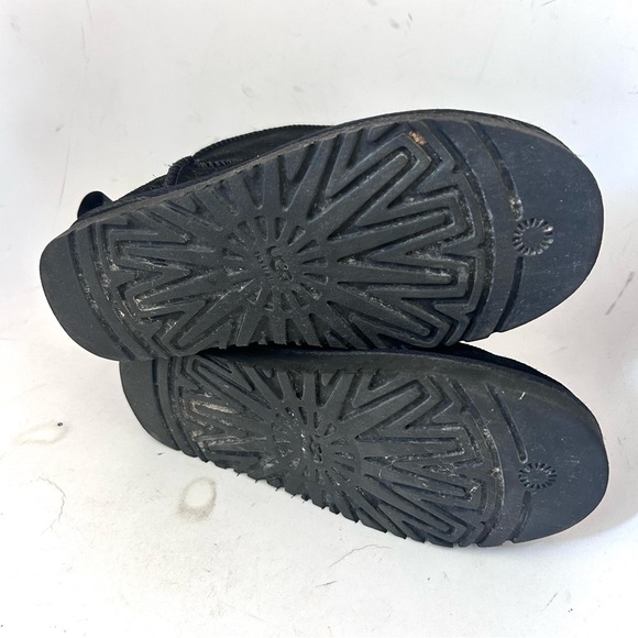 UGG Australia Bailey Bow II Genuine Shearling Boot Size 8 Black Suede Leatherl - Picture 11 of 11